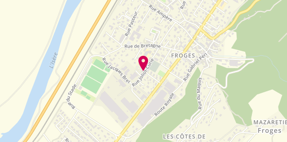 Plan de La Pharmacie des Froges, 9 Rue Joliot-Curie, 38190 Froges