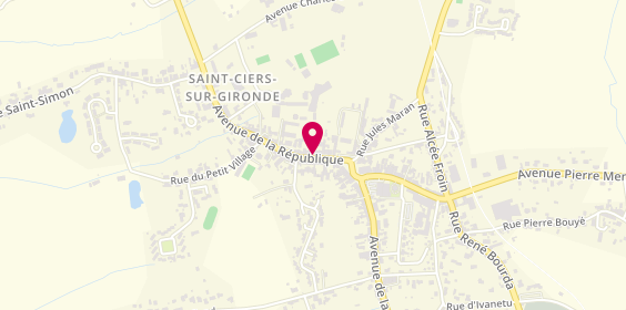 Plan de Pharmacie Crégut, 53 Avenue de la Republique, 33820 Saint-Ciers-sur-Gironde