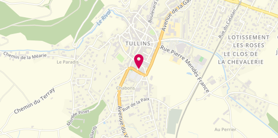 Plan de La Pharmacie de Tullins, 11 place Jean Jaurès, 38210 Tullins