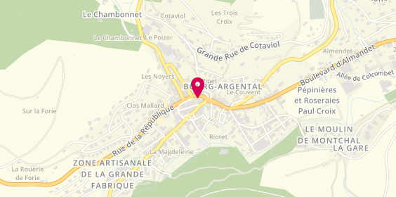 Plan de Pharmacie de Bourg Argental, 3 Place d'Armeville, 42220 Bourg-Argental