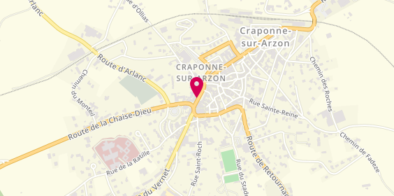 Plan de Pharmacie de l'Arzon, 9 Faubourg Constant, 43500 Craponne-sur-Arzon