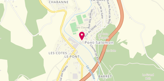 Plan de Pharmacie de Pont-Salomon, Rue Velay, 43330 Pont-Salomon