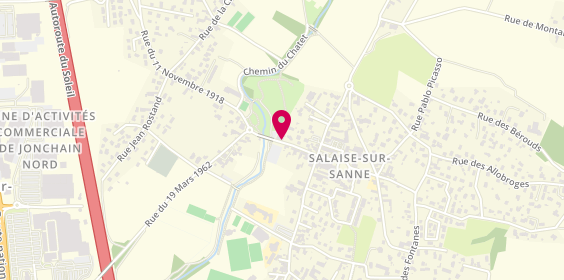 Plan de Pharmacie de la Sanne, 3 Rue Pierre Avit Nicolas, 38150 Salaise-sur-Sanne
