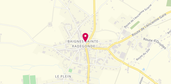 Plan de Pharmacie des Halles, 6 Place des Halles
Le Bourg, 16360 Baignes-Sainte-Radegonde