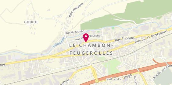 Plan de Pharmacie Fouques-Gladys, 10 Place Jean Jaurès, 42500 Le Chambon-Feugerolles