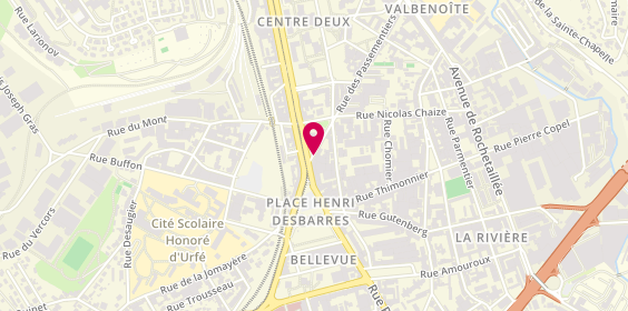 Plan de Pharmacie de Bellevue, 73 Rue des Passementiers, 42100 Saint-Étienne
