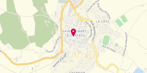 Plan de Nouvelle Pharmacie du Forez, 2 place du Grand Faubourg, 42380 Saint-Bonnet-le-Château