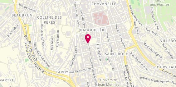 Plan de Pharmacie Anatole France, 56 Rue Gambetta, 42100 Saint-Étienne