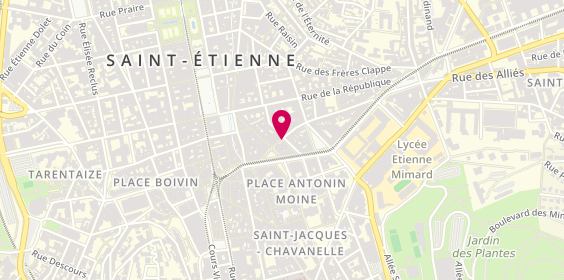 Plan de Pharmacie ABRIAL Anne Marie, 9 Rue Pierre Bérard, 42000 Saint-Étienne