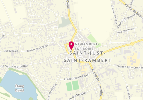Plan de Grande Pharmacie de Saint Rambert, 11 Place de la République, 42170 Saint-Just-Saint-Rambert