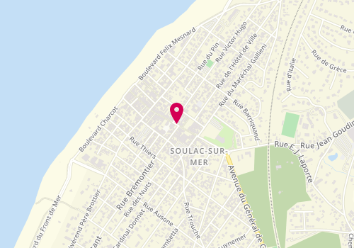 Plan de Pharmacie de l'Océan, 58 Rue de la Plage, 33780 Soulac-sur-Mer