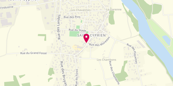 Plan de Pharmacie DELAS Martine, 3 Bis Rue Germaine Robin, 42160 Saint-Cyprien