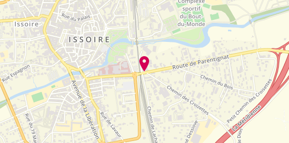 Plan de Pharmacie Gagnaire, 1 Rue de Parentignat, 63500 Issoire