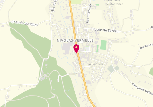 Plan de Aprium Pharmacie, 2812 Route Nationale 85, 38300 Nivolas-Vermelle