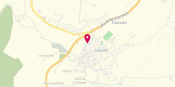 Plan de Pharmacie de Tauves, Rue 8 Mai 1945, 63690 Tauves