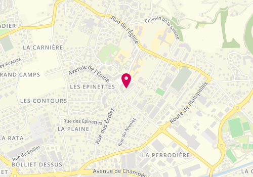 Plan de Pharmacie du Nivolet, 1 Place du Commerce, 73230 Saint-Alban-Leysse