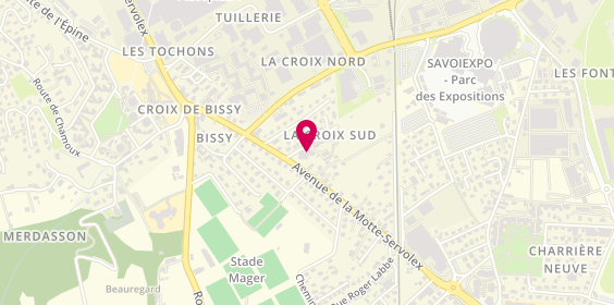Plan de Pharmacie de Bissy, 56 Rue des Bissières, 73000 Chambéry