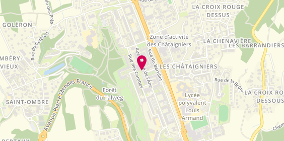 Plan de Pharmacie des Combes, 489 Rue du Pré de l'Âne, 73000 Chambéry