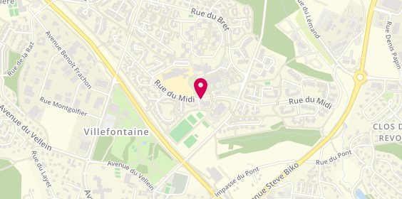 Plan de Pharmacie des Roches, 65 Rue du Midi, 38090 Villefontaine