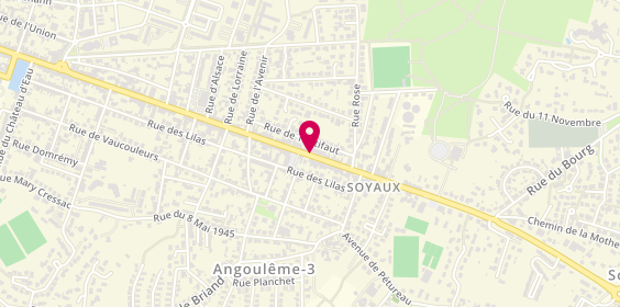 Plan de Alphega Pharmacie, 134 Avenue du Général de Gaulle, 16800 Soyaux
