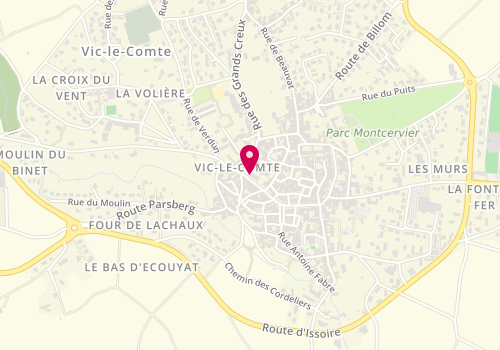 Plan de Pharmacie Bon, 25 Boulevard du Jeu de Paume, 63270 Vic-le-Comte