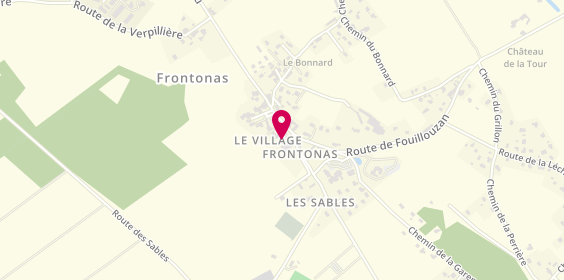 Plan de Pharmacie des Platanes, 14 place du Village, 38290 Frontonas