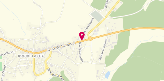 Plan de Pharmacie de Bourg Lastic, 54 Route de Clermont, 63760 Bourg-Lastic
