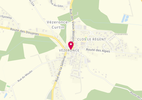 Plan de Pharmacie CHEVALIER | Pharmacie Vézeronce-Curtin, 27 Place Clodomir, 38510 Vézeronce-Curtin