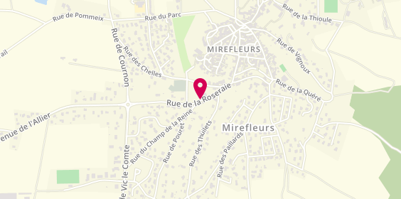 Plan de Pharmacie de Mirefleurs, 27 Rue Roseraie, 63730 Mirefleurs