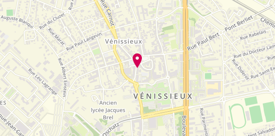 Plan de Pharmacie Jeannin Chirol, 5 Rue Gambetta, 69200 Vénissieux