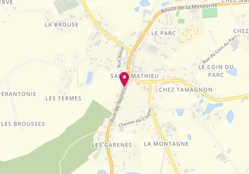 Plan de Pharmacie de Saint Mathieu, 28 Route de Nontron, 87440 Saint-Mathieu
