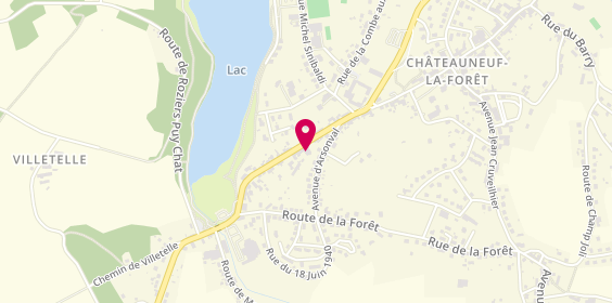 Plan de Doctipharma, 9 Avenue Pont la Prairie, 87130 Châteauneuf-la-Forêt