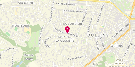 Plan de Oasis Pharmacie, 15 Rue Francisque Jomard, 69600 Oullins-Pierre-Bénite