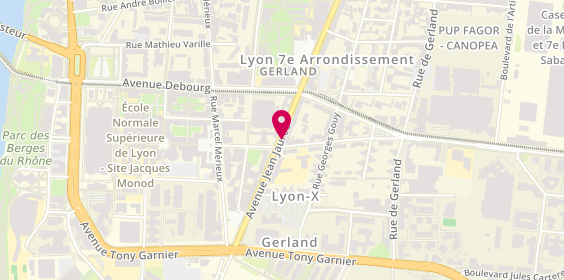 Plan de Pharmacie Centrale de Gerland, 285 Avenue Jean Jaurès, 69007 Lyon