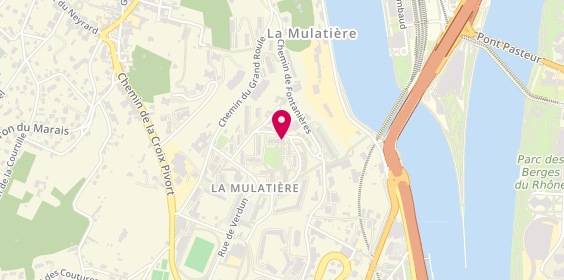 Plan de Pharmacie du Roulé, 4 avenue Laurent Bonnevay, 69350 La Mulatière
