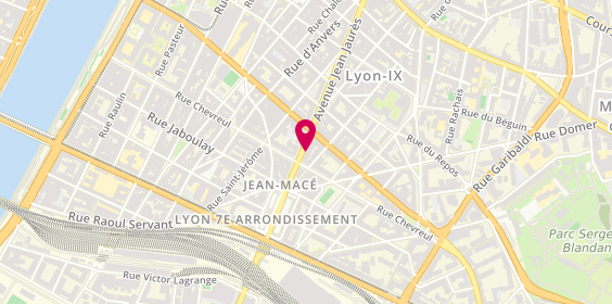 Plan de Pharmacie Royer-Trautmann, 73 Avenue Jean Jaurès, 69007 Lyon
