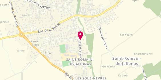 Plan de Pharmacie de Saint Romain, 25 Rue du Stade, 38460 Saint-Romain-de-Jalionas