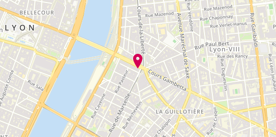 Plan de Grande Pharmacie de la Guillotière, 16 Cours Gambetta, 69007 Lyon