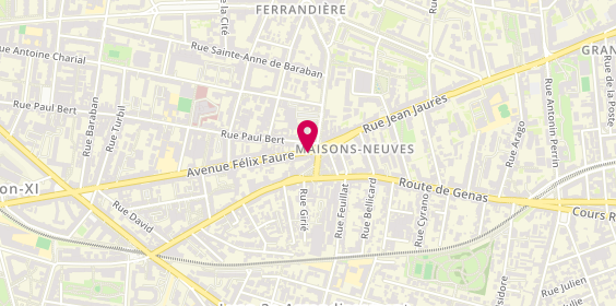 Plan de Pharmacie des Maisonneuves, 242 Avenue Félix Faure, 69003 Lyon