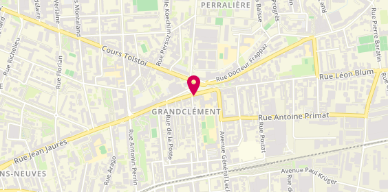 Plan de Pharmacie des Gentianes, 68 Place Jules Grandclément, 69100 Villeurbanne