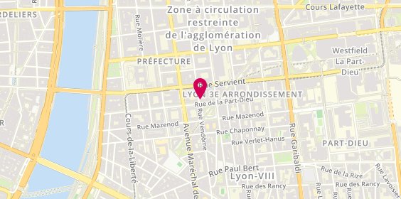 Plan de Pharmacie Place Guichard, 61 Rue de la Part-Dieu, 69003 Lyon