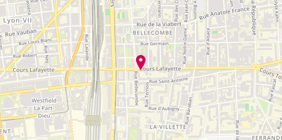 Plan de Pharmacie Lafayette, 248 Cours Lafayette, 69003 Lyon