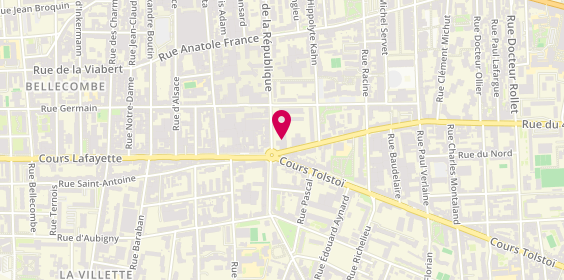 Plan de Pharmacie du Totem, 85 Rue de la Republique, 69100 Villeurbanne