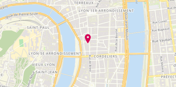 Plan de Grande Pharmacie de Lyon Saint-Nizier, 5 place Saint-Nizier, 69002 Lyon