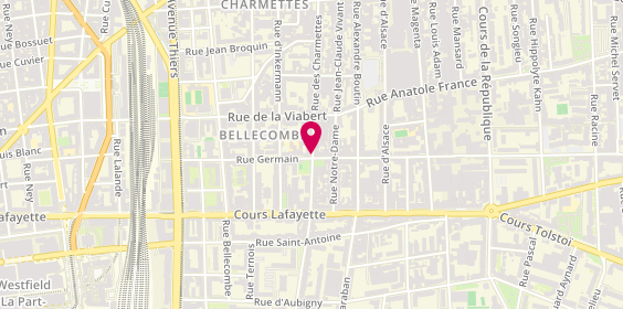 Plan de Pharmacie des Charmettes, Pharmacie des Charmettes
289 Cours Lafayette, 69006 Lyon