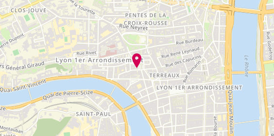 Plan de Pharmacie CUEILLERON, 6 place Sathonay, 69001 Lyon