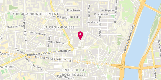 Plan de Pharmacie Barras de Rivoyre, 4 Place de la Croix Rousse, 69004 Lyon