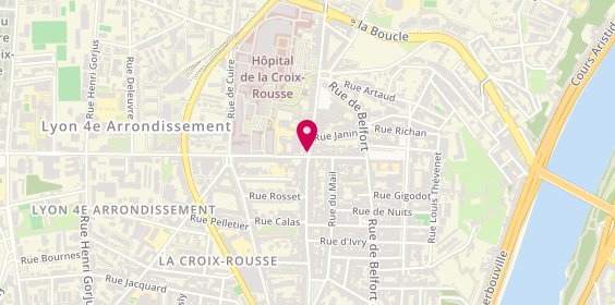 Plan de Pharmacie de l'Ambre, 2 Rue Jacques-Louis Hénon, 69004 Lyon