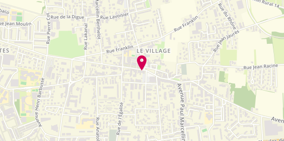 Plan de Pharmacie du Village, 60 Rue de la Republique, 69120 Vaulx-en-Velin