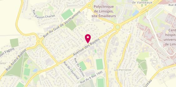 Plan de Pharmacie des Bayles, Centre Commercial des Htes Bayles
Rue Louis Aragon, 87170 Isle